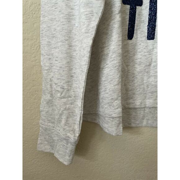 Justice Gray Blue Sparkle Be Beyoutiful Cat Girls’ Long Sleeve Tee Top Size 12 - Picture 4 of 5